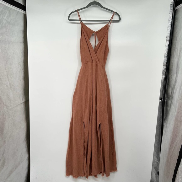 AYA Sacred Wear Open Back Elegant Dress Women's XS-M Dusty Pink Boho Bridesmaid - Picture 3 of 11